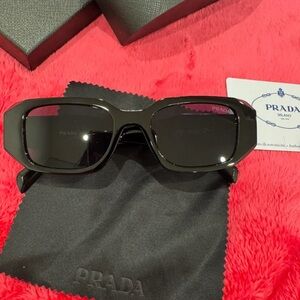Prada Black Rectangular Sunglasses